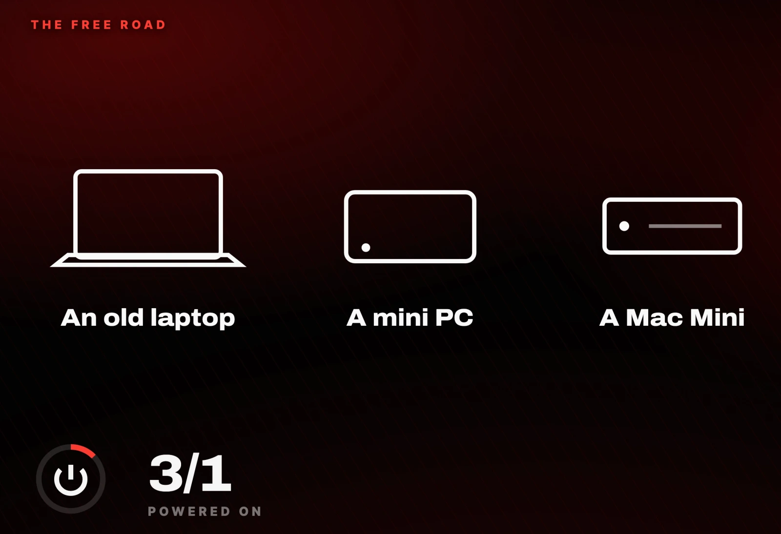 An old laptop. A mini PC. A Mac Mini. 24/7 powered on